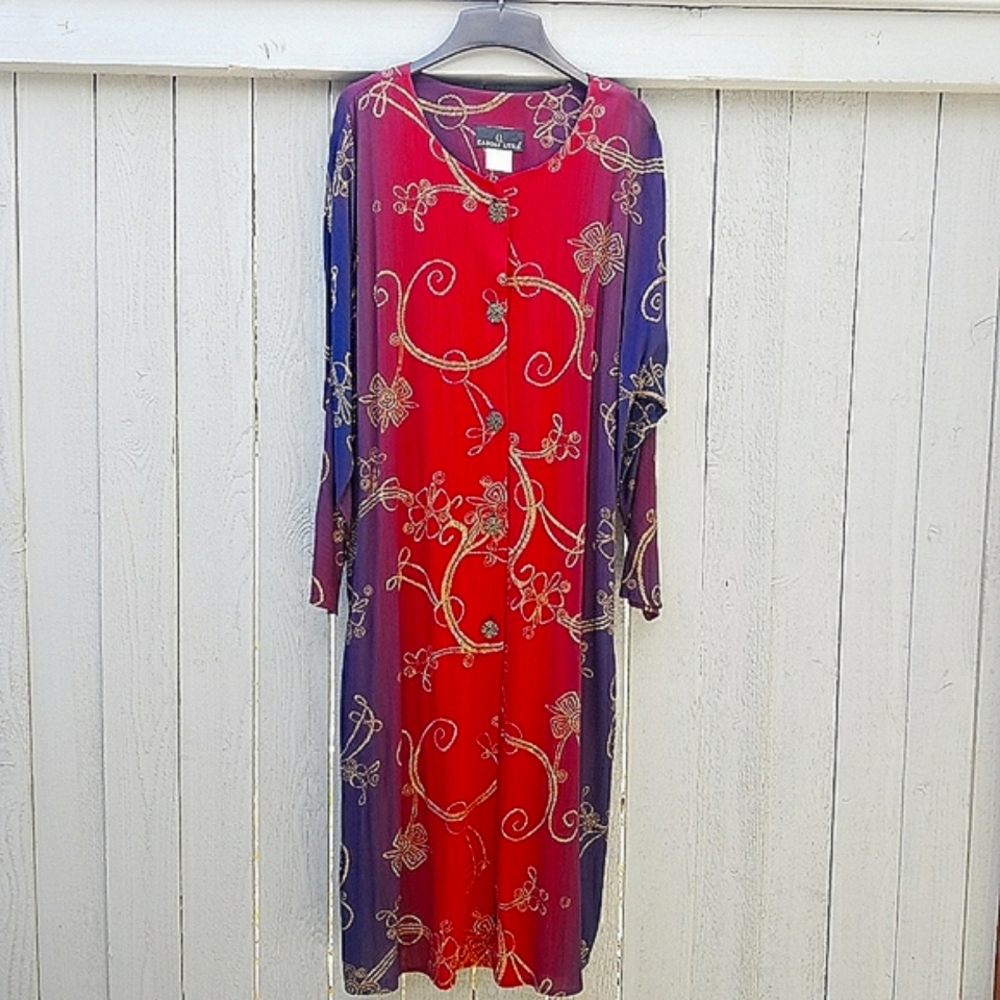 Floral Print Fade Duster  6